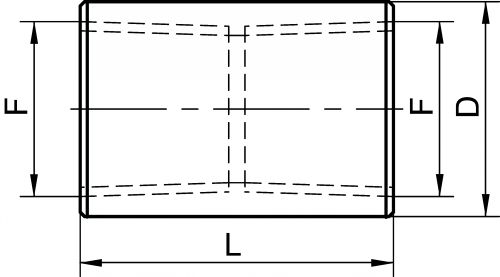 Manchon taraudage NPT - Schéma