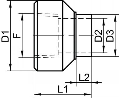 Bossage à souder taraudage NPT - Schéma