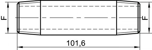 Mamelon NPT - Longueur 101,6 mm - Schéma