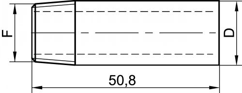 Embout mâle NPT - Longueur 50,8 mm - Schéma