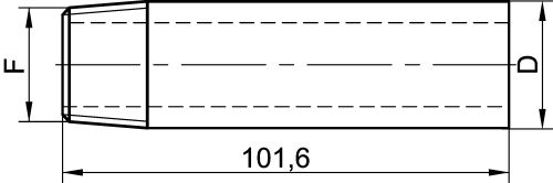 Embout mâle NPT - Longueur 101,6 mm - Schéma