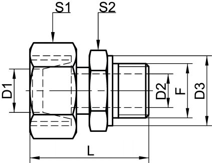 Adaptateur mâle orientable - Schéma