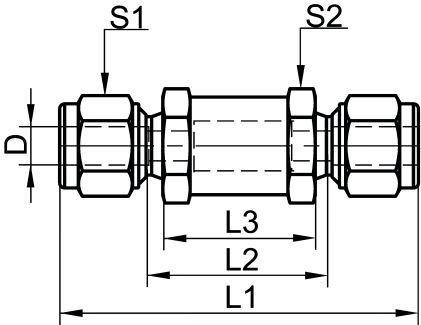 Clapet anti-retour raccordement double bague - Schéma