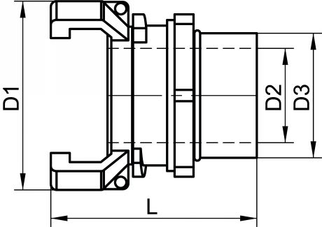 Demi-raccord à douille lisse à souder BW - Schéma