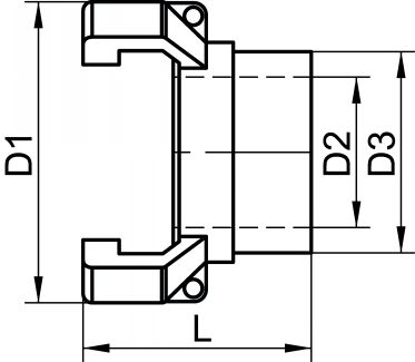 Demi-raccord à douille lisse à souder BW - Schéma