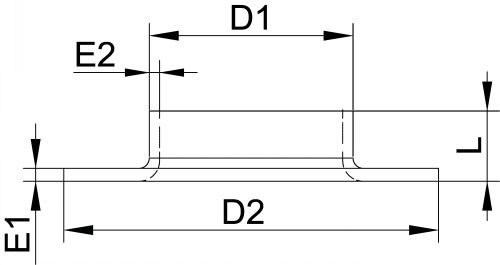 Collet embouti ISO type 37 - Schéma