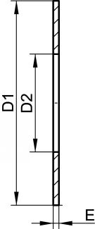 Joint de bride type IBC - Fibres - Schéma