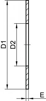 Joint de bride métrique type IBC - EPDM ACS / KTW - Schéma