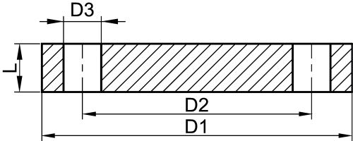 Tampon plein type 05A - PN6 - Schéma