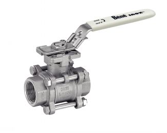 Vanne 3 pi&egrave;ces ATEX femelle / femelle Gaz avec platine ISO
