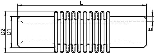 Compensateur de dilatation à souder - Schéma
