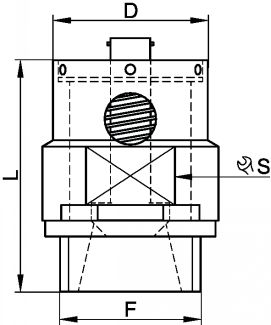 Soupape pression et d&eacute;pression m&acirc;le GAZ - sch&eacute;ma
