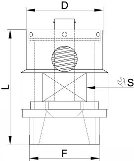 Soupape pression et d&eacute;pression m&acirc;le GAZ - sch&eacute;ma