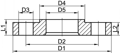 Bride tournante "lap-joint" classe 150lbs - Schéma