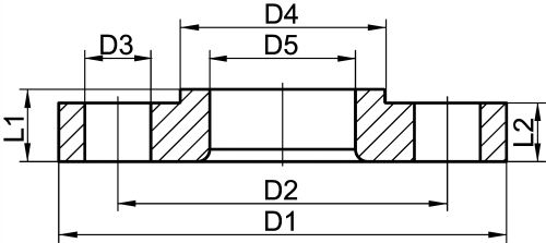 Bride tournante "lap-joint" classe 300lbs - Schéma