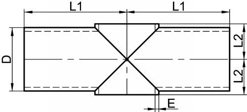 Croix extrudée - Schéma