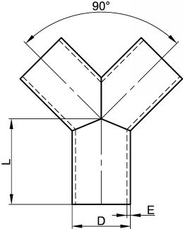 Y à 90° - Schéma