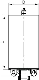 Vérin pneumatique 1/4 de tour, simple effet - Schéma