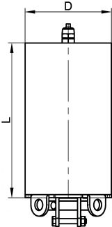 Vérin pneumatique 1/4 de tour, double effet - Schéma