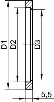 Joint de raccord en L - FKM (BNIC) - Schéma