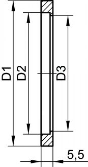 Joint de raccord en L - PTFE - Schéma