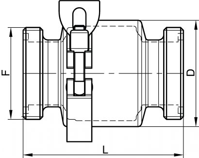 Clapet anti-retour bouts filetés - Joints EPDM - Schéma