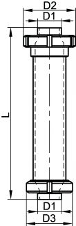 Filtre droit bouts lisses - Schéma