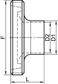 Nez fileté DIN à souder pour tube ISO - Schéma