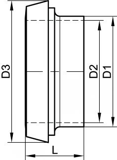 Douille lisse à souder - Schéma