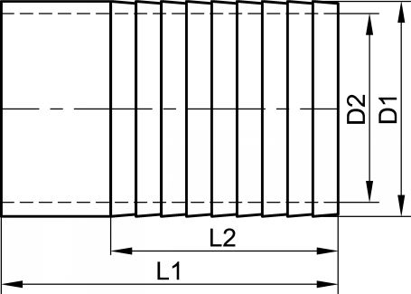 Adaptateur lisse cannelé - Schéma