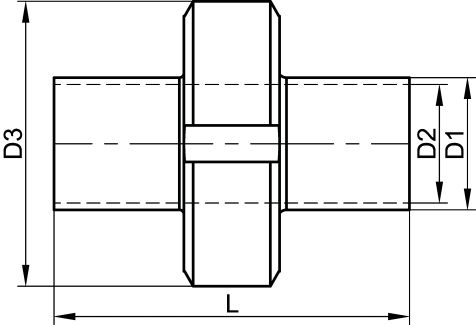 Raccord complet aseptique DIN 11864-1 - Schéma