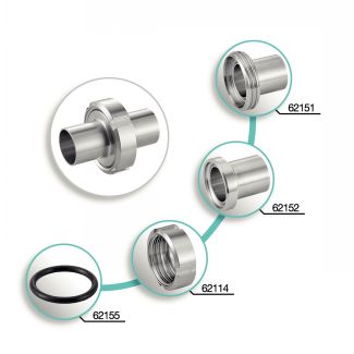 Raccord complet aseptique DIN 11864-1