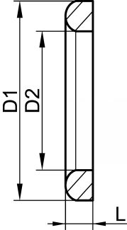 Joint de raccord semi-torique - EPDM - Schéma