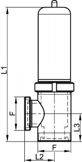 Soupape de décharge bouts filetés - Joints EPDM - Schéma