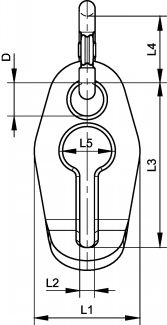 Raccourcisseur pour chaîne - Inox 316 L | Schéma