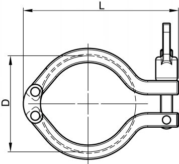 Collier clamp double articulation - Schéma