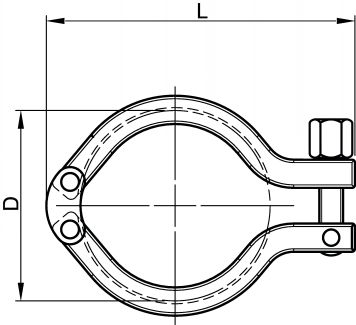 Collier clamp double articulation - Schéma