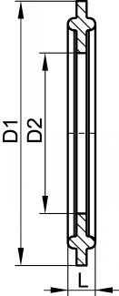 Joint clamp à jaquette - FKM / PTFE - Schéma