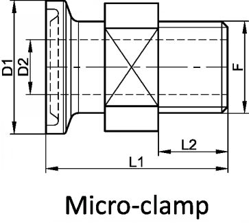 Ferrule micro-clamp ou mini-clamp filetage BSP - Sch&eacute;ma