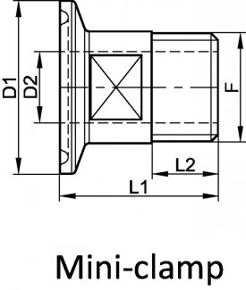 Ferrule micro-clamp ou mini-clamp filetage BSP - Sch&eacute;ma