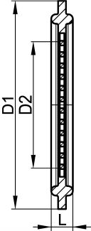 Joint clamp filtrant - EPDM - Schéma