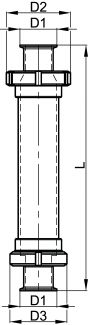 Filtre droit bouts clamp - Schéma