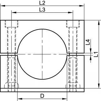 Collier polyamide noir avec plaque int&eacute;rieure &agrave; souder (sans plaque de renfort) - Sch&eacute;ma