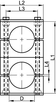 Collier double superpos&eacute; polypropyl&egrave;ne vert - Sch&eacute;ma