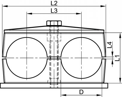 Collier double c&ocirc;te &agrave; c&ocirc;te polypropyl&egrave;ne vert - Sch&eacute;ma