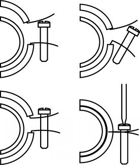 Collier support de tuyauterie 2 vis, à fermeture rapide, avec protection isophonique epdm (Schéma #2)