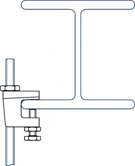 Pince de fixation pour poutre m&eacute;tallique
