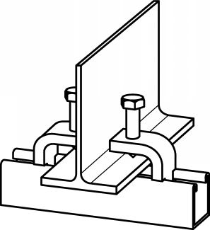 Crapaud de fixation pour rail profil strut (Schéma #2)