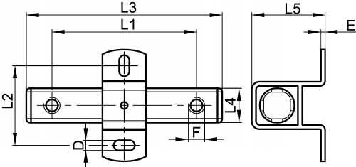 Pièces de fixation coulissantes pour dilatation - Schéma