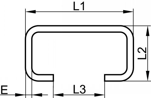 Rail de fixation profil C - Schéma